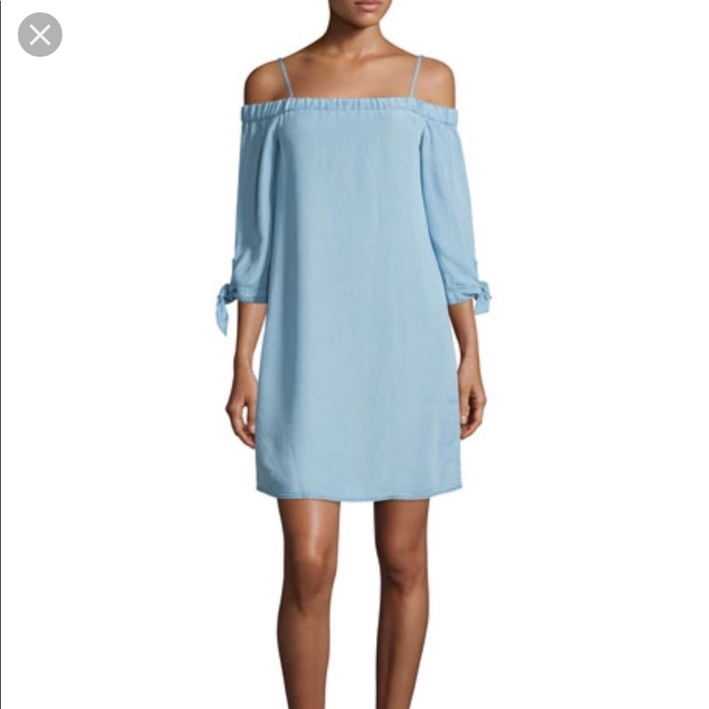 Ella moss off shoulder denim dress